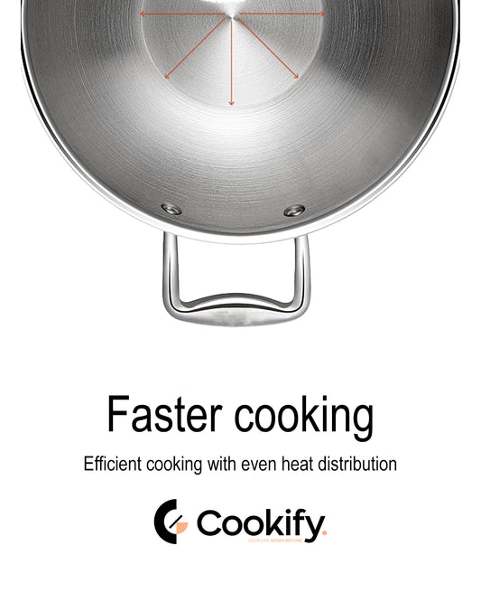 KADAI-TRYPLY STAINLESS STEEL 22CM