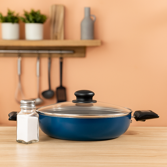 Cookify Eva Kadai, 24 cm, Non-Stick Coating, Peacock Green