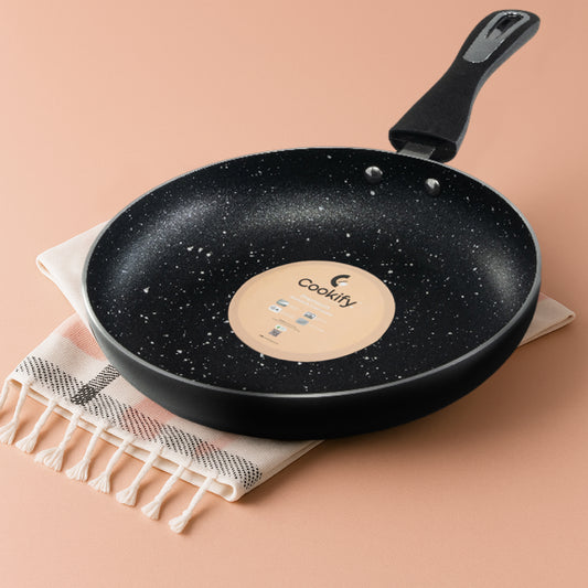 Cookify Layra Frypan, 24 cm, Black, Non-Stick Coating, Induction Compatible