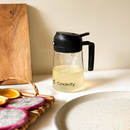 Cookify FlowPro 450ml Glass Oil Dispenser