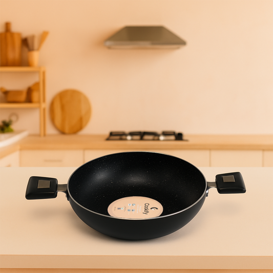 Cookify Eva Kadai, 24 cm, Non-Stick Coating, Black