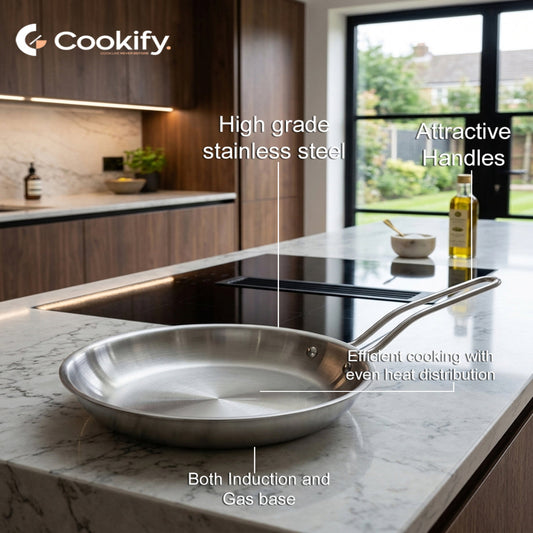 Cookify Triply Stainless Steel Tawa (22cm)