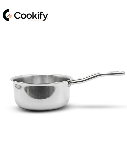Cookify Lara Stainless Steel Saucepan, 22 cm, Mirror Finish